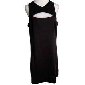 Gretchen Scott Designs Black Womens Large Cur Out Sleeveless Shift Dress